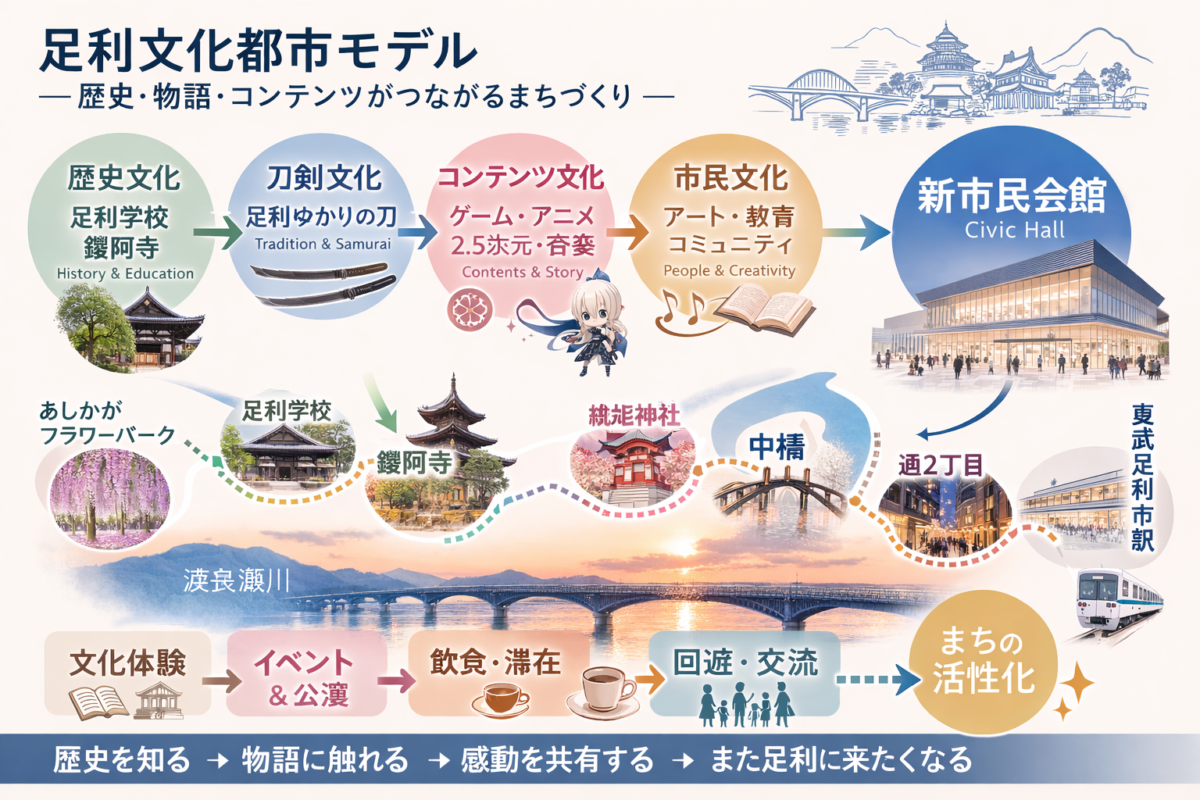 【政策提言】足利文化都市戦略 ―新市民会館を核とした文化回遊都市の構築―